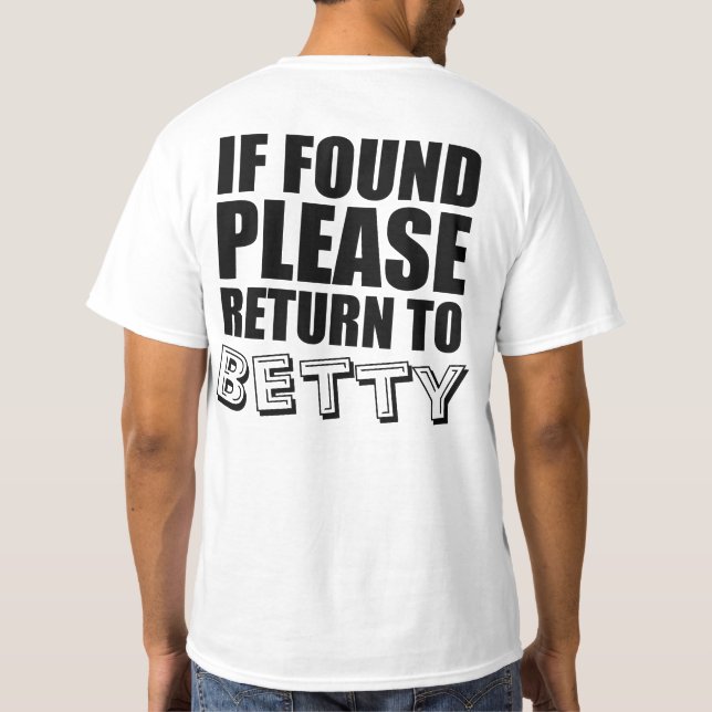 Camisetas divertido de los pares personalizado (Reverso)
