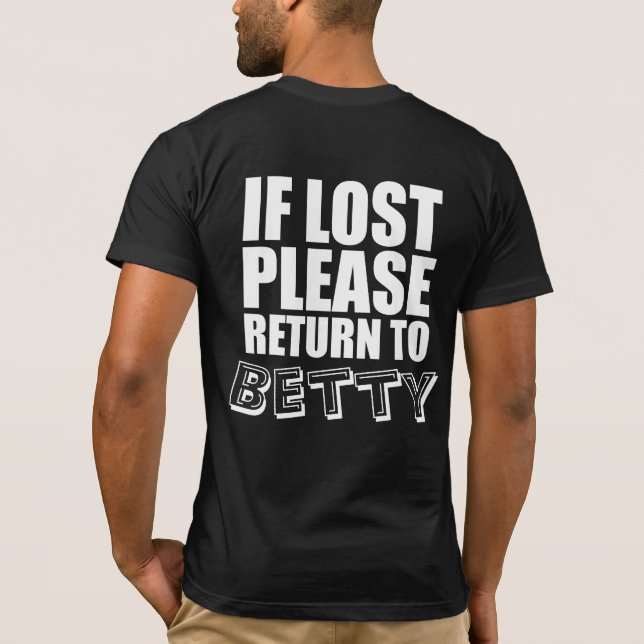 Camisetas divertido de los pares personalizado (Reverso)