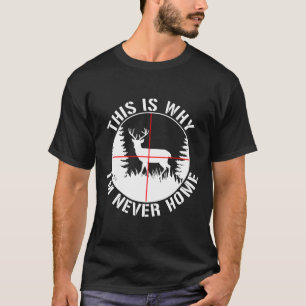 Camisetas divertidos de caza de venados para hombr