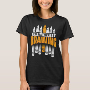 Camisetas divertidos de dibujo que prefiero dibuja