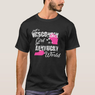 Camisetas divertidos de Wisconsin, un chica de Wis