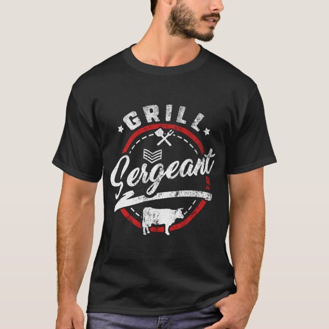 Camisetas divertidos que juegan a fumar carne Sarg (Anverso)