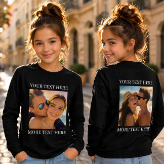 Camisetas Doble Cara, Foto y Texto Personalizados