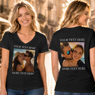 Camisetas Doble Cara, Foto y Texto Personalizados