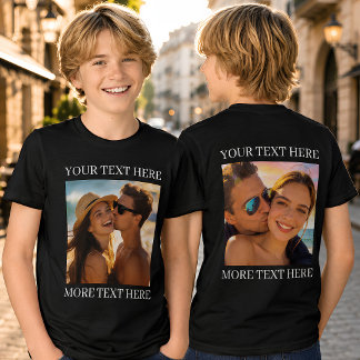 Camisetas Doble Cara, Foto y Texto Personalizados