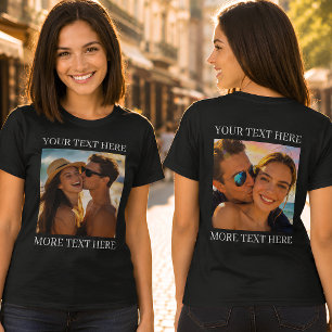 Camisetas Doble Cara, Foto y Texto Personalizados