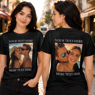 Camisetas Doble Cara, Foto y Texto Personalizados