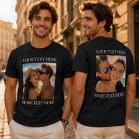 Camisetas Doble Cara, Foto y Texto Personalizados