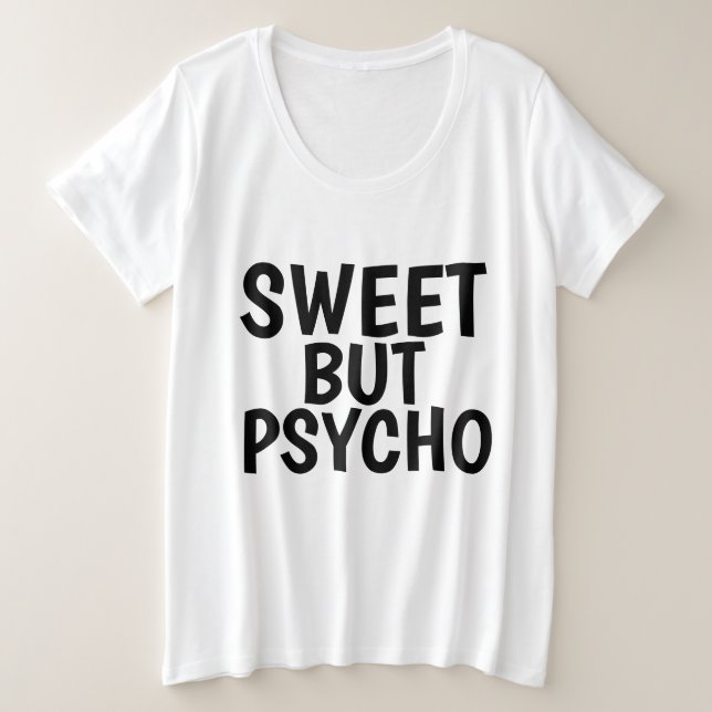 Camisetas DULCES PERO PSYCHO (Anverso del diseño)
