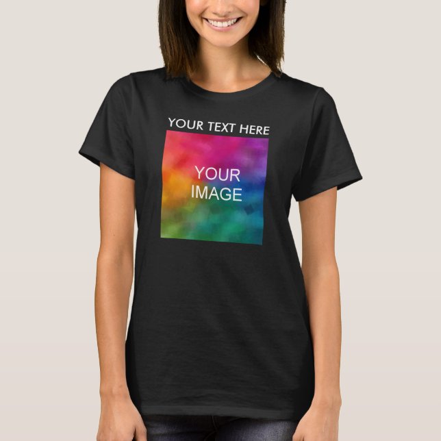 Camisetas Elegantes Plantilla De Tu Foto De Texto (Anverso)