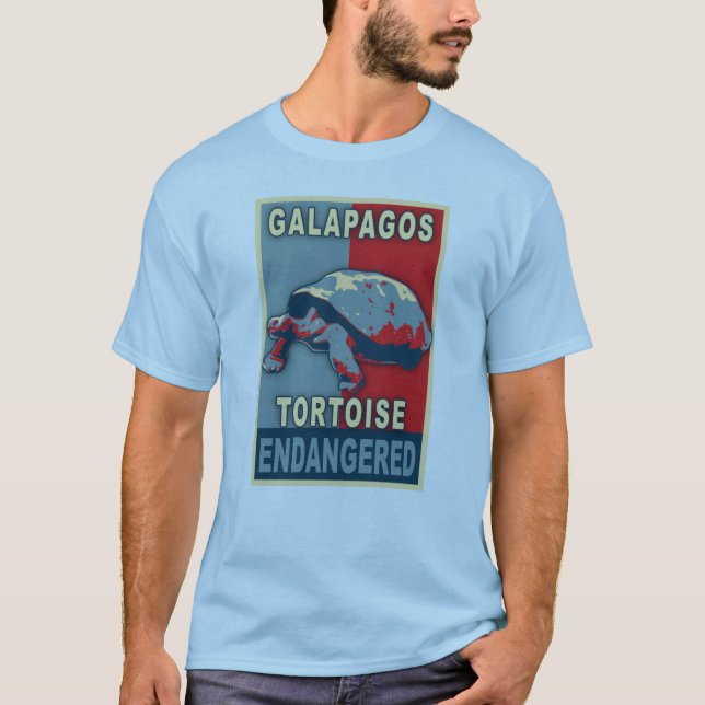 Camisetas en peligro del arte pop de la tortuga de (Anverso)