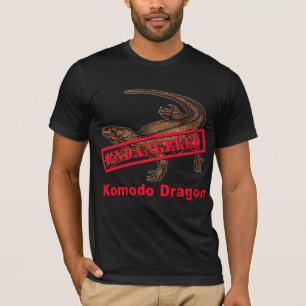 Camisetas en peligro del dragón de Komodo