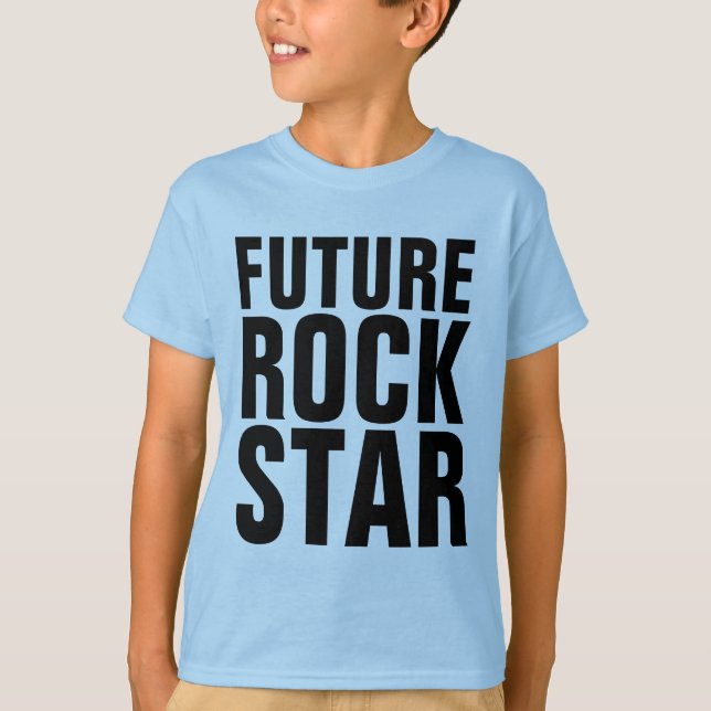 CAMISETAS EN T DE LOS NIÑOS DE LA ESTRELLA DE ROCK (Anverso)