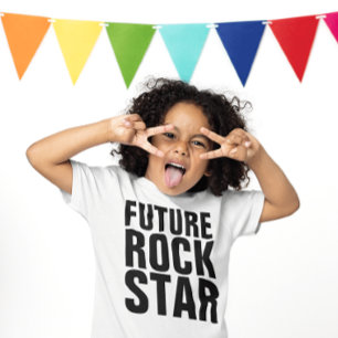 CAMISETAS EN T DE LOS NIÑOS DE LA ESTRELLA DE ROCK