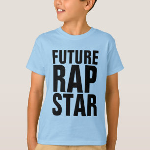CAMISETAS EN T DE LOS NIÑOS DE LA ESTRELLA RAP FUT
