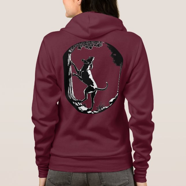 Camisetas encapuchado del perro de la caza de las (Reverso)