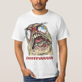 Camisetas enojadas de la cara de la rabia del meme