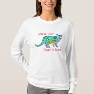 Camisetas envuelto largo del rescate del gato