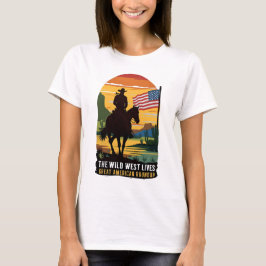camisetas estadounidenses camiseta de mujer, COWGI