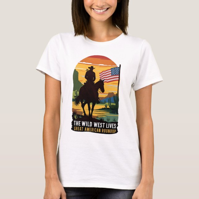 camisetas estadounidenses camiseta de mujer, COWGI (Anverso)
