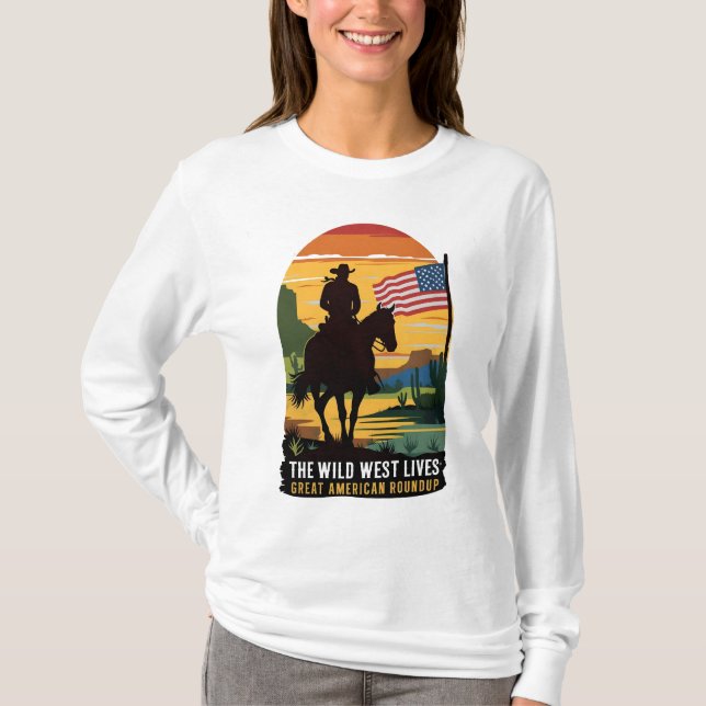 camisetas estadounidenses, camiseta de mujer norte (Anverso)