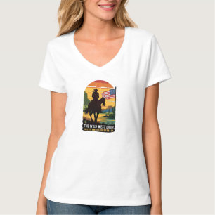 camisetas estadounidenses, camiseta de mujer norte