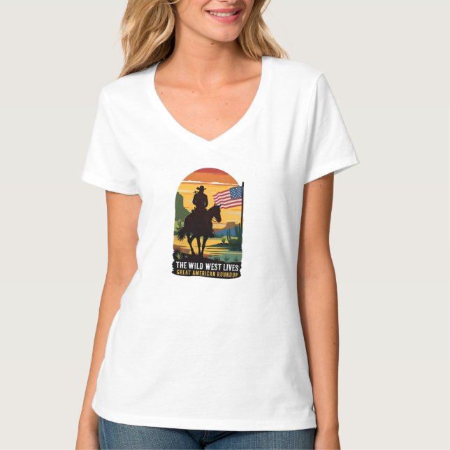 camisetas estadounidenses, camiseta de mujer norte (Anverso)