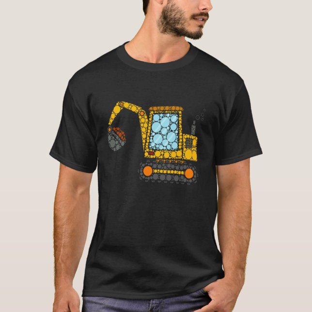 Camisetas Excavadora Construcción Feliz Día del Pu (Anverso)