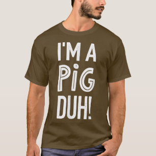 Camisetas fáciles perezosos de PIG Halloween, soy