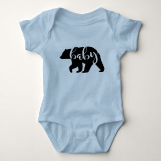 Camisetas familiares de oso infantil azul