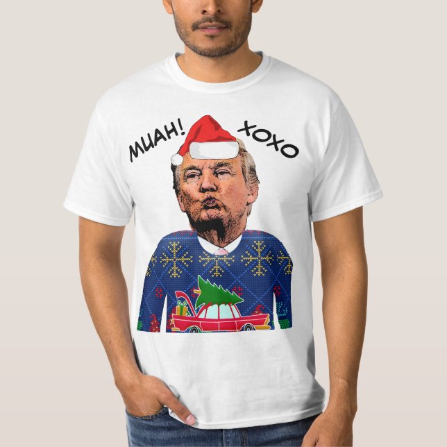 Camisetas feas de Navidad de DONALD TRUMP (Anverso)