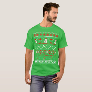 Camisetas feas del navidad del auxiliar médico de