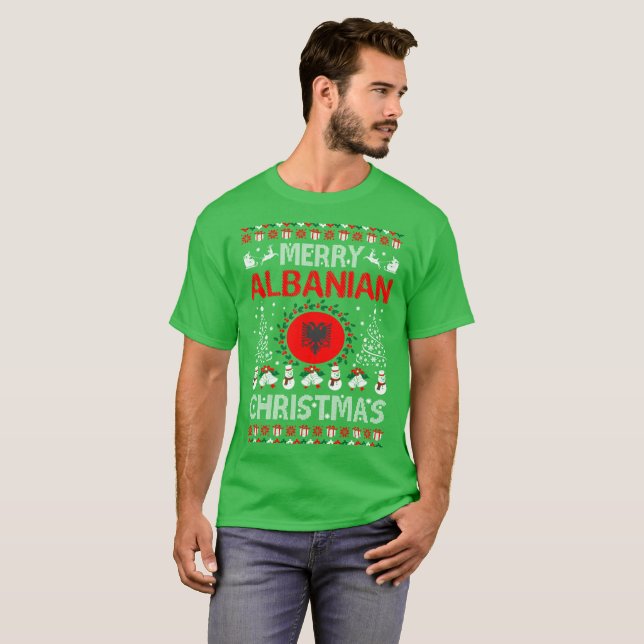 Camisetas feas del suéter de los Felices Navidad (Anverso completo)
