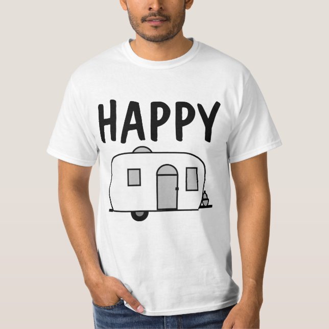 Camisetas felices de camper, CAMPING (Anverso)