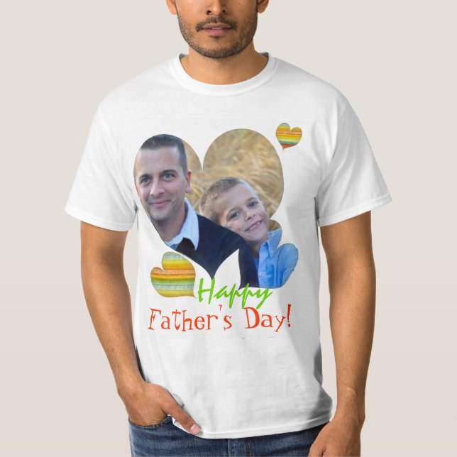 Camisetas felices de la foto del día de padre (Anverso)