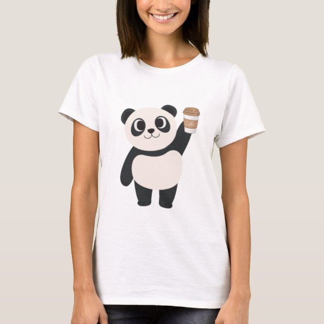 Camisetas femeninas adoran el panda (Anverso)
