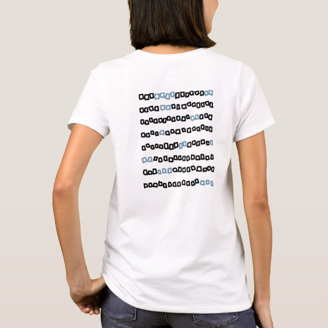Camisetas femeninas con alfabeto coreano (Reverso)