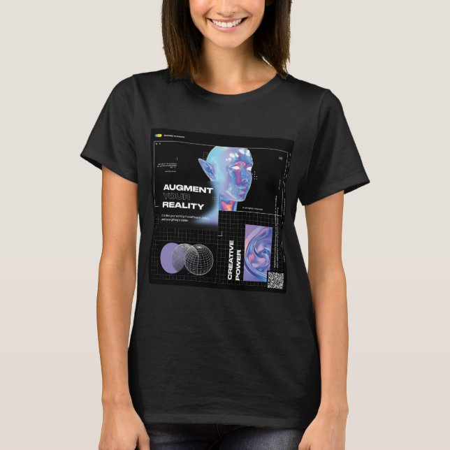 Camisetas femeninas de realidad aumentada (Anverso)