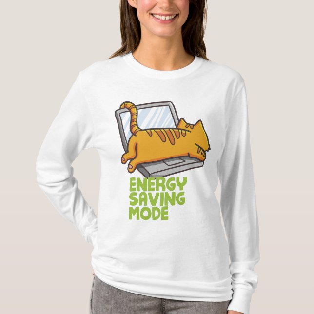 Camisetas femeninas en modo divertido de ahorro de (Anverso)