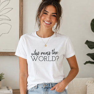 Camisetas feministas   Quien Dirige El Mundo Gráfi