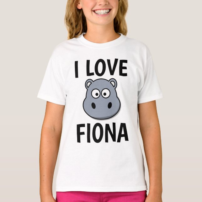 Camisetas FIONA HIPPO, ME ENCANTAN LOS Tees FIONA (Anverso)