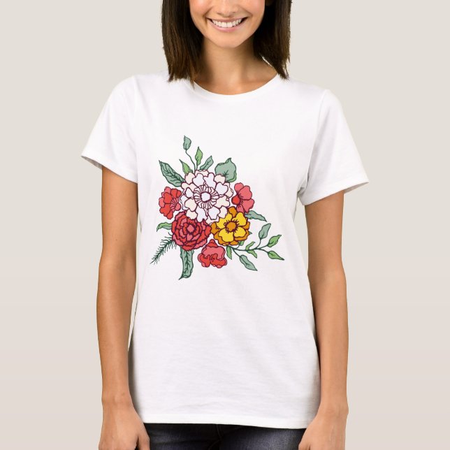 Camisetas florales hechas para comodidad y estilo (Anverso)