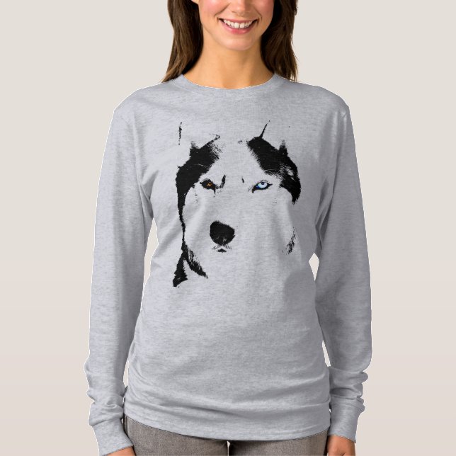Camisetas fornido del perro de trineo del Malamute (Anverso)