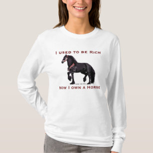 Camisetas frisio del humor del caballo