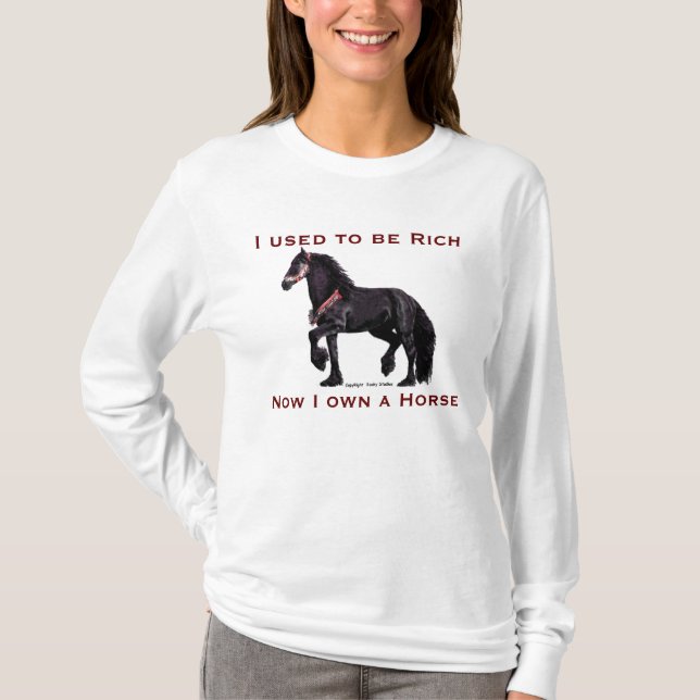 Camisetas frisio del humor del caballo (Anverso)