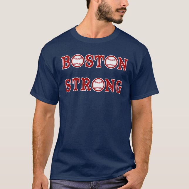 Camisetas fuerte de Boston de los azules marinos (Anverso)