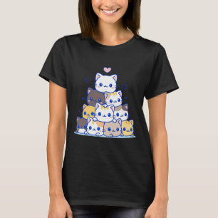 Camisetas gatos mujeres cortan gatos Anime Kawaii 