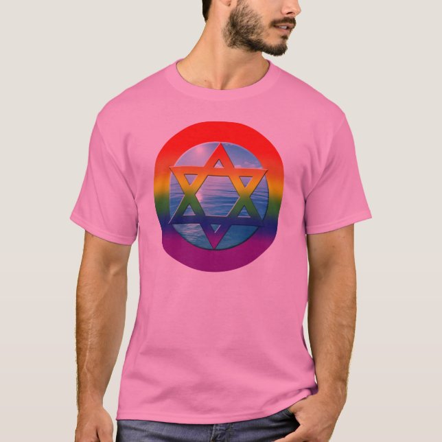 Camisetas GAY - estrella de David 02 (Anverso)