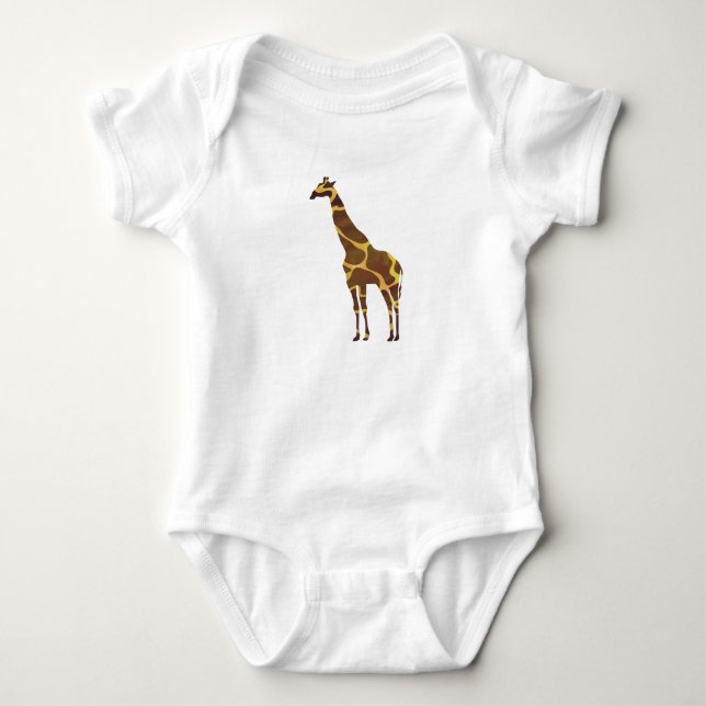 Camisetas Giraffe Brown y Yellow Silhouette (Anverso)