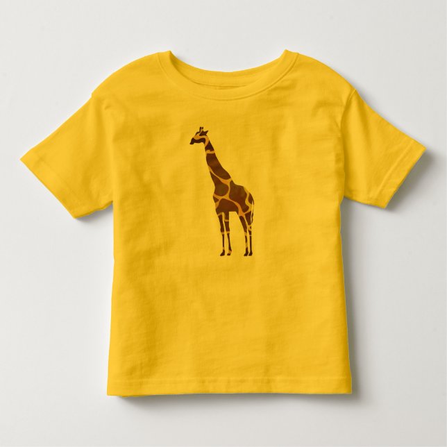 Camisetas Giraffe Brown y Yellow Silhouette (Anverso)